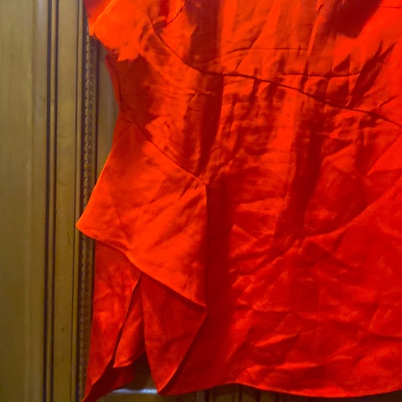 3-1 PHILLIP LIM Red Silk Top Size 0 - Picture 4 of 8